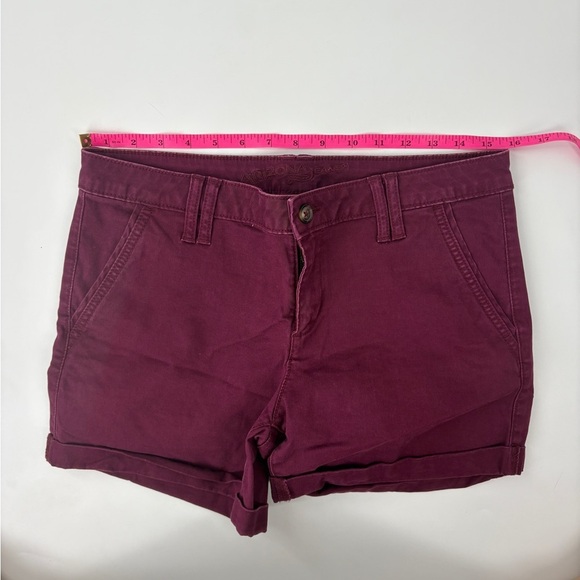 Arizona Jean Co Burgundy Shorts Juniors Size 11 - Picture 5 of 7